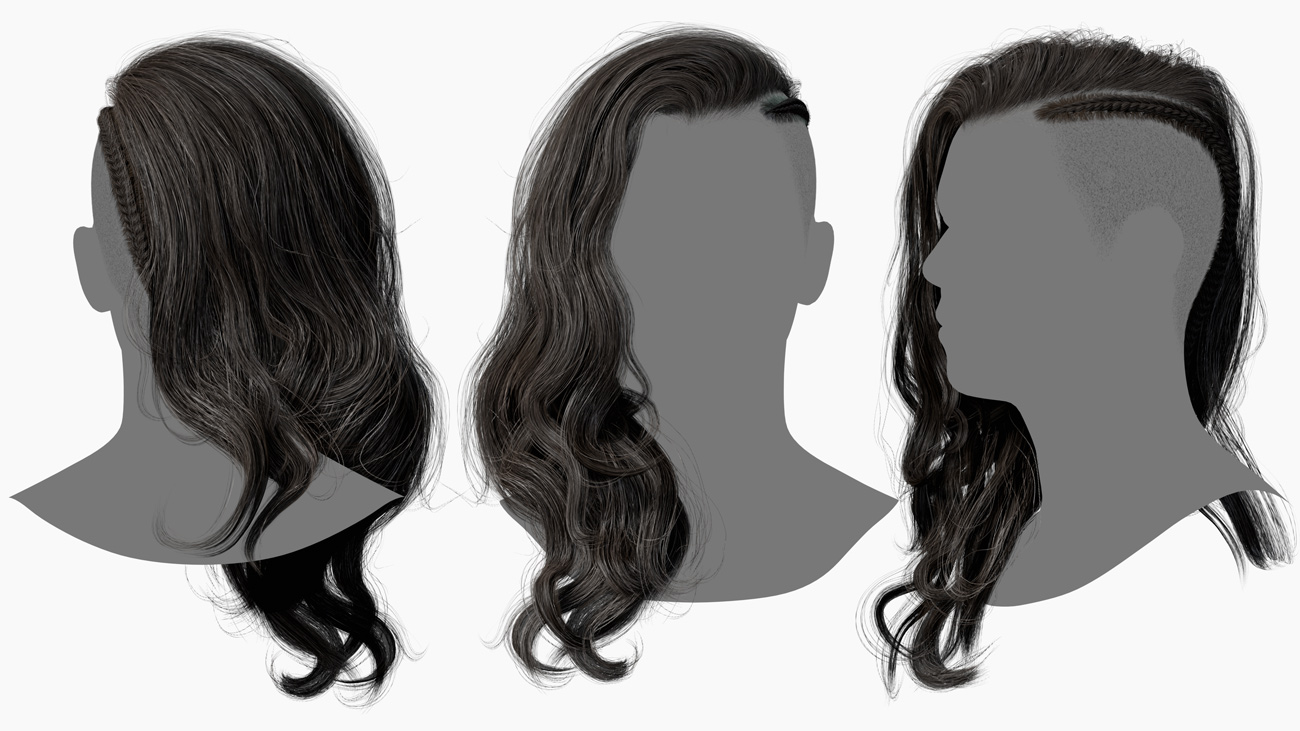 Realtime female Hair