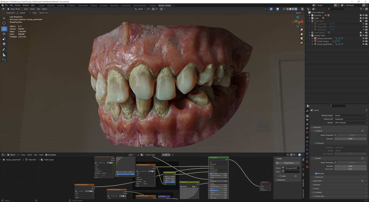 3D Teeth model for blender