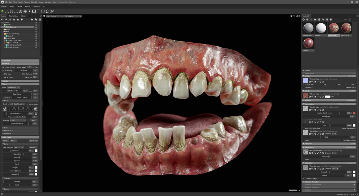 Marmoset Toolbag 3d teeth model download