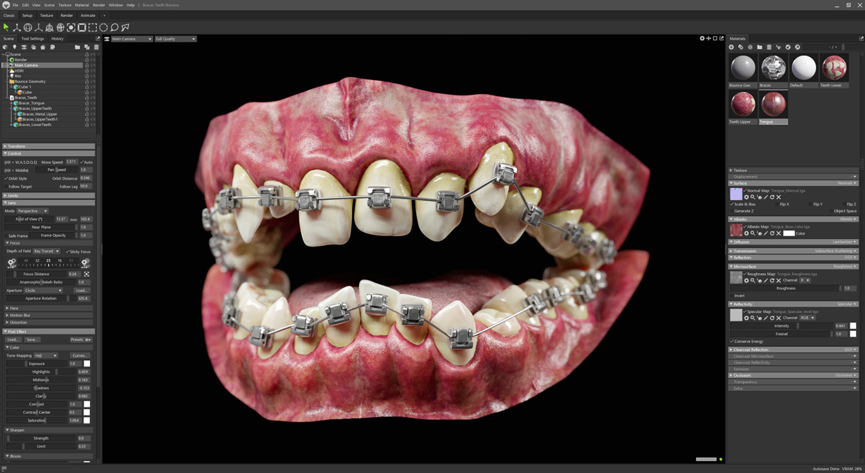 Marmoset Toolbag 3d teeth model download