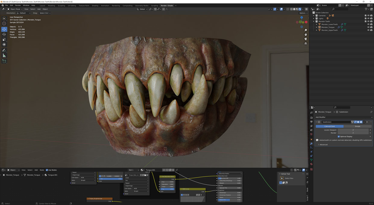 3D Teeth model for blender