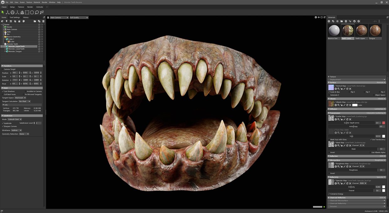 Marmoset Toolbag 3d teeth model download