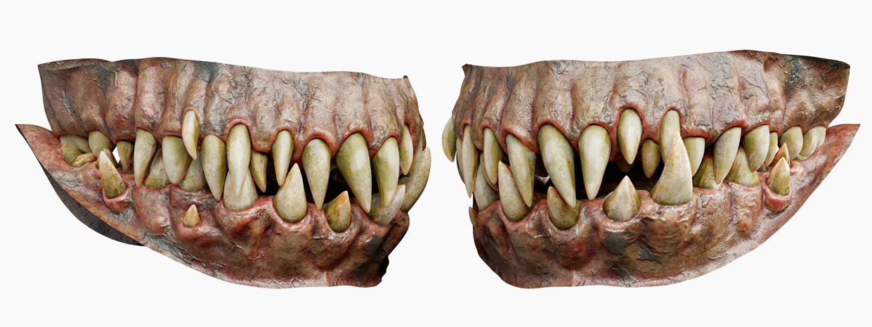 Download realistic monster 3d teeth model