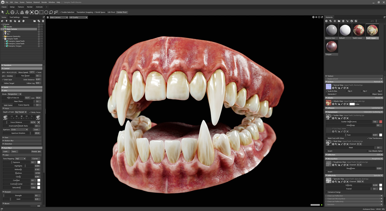 Marmoset Toolbag 3d Vampire teeth model download