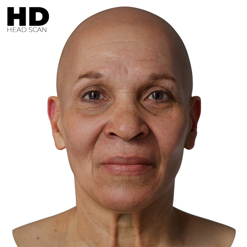 HD Female 3D Head Model 29