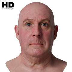 HD Male 3D Head Model 17
