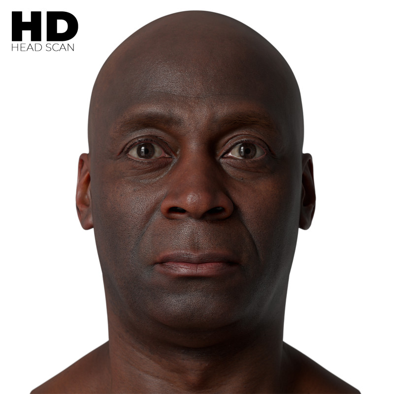 HD Male 3D Head Model 25