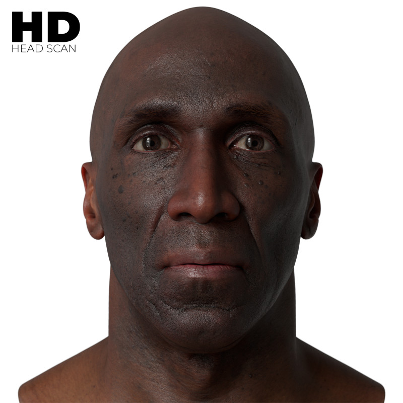 HD Male 3D Head Model 26