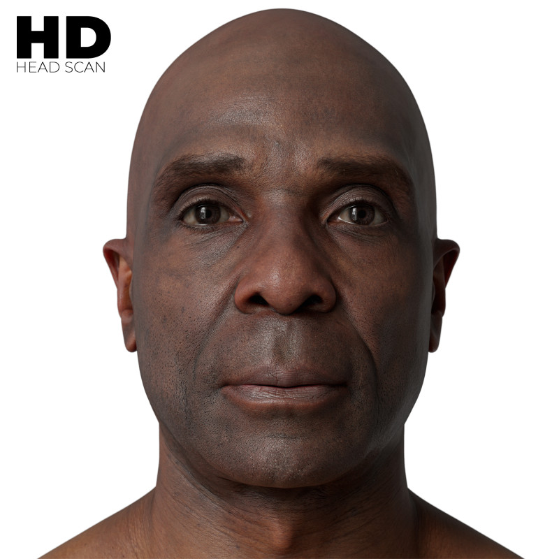 HD Male 3D Head Model 37