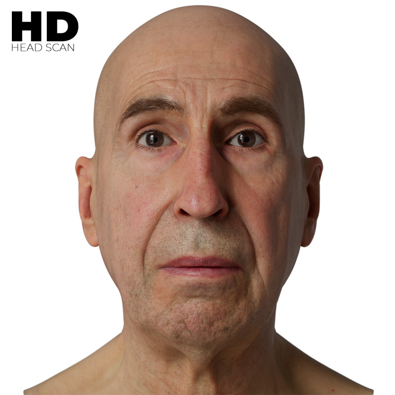 HD Male 3D Head Model 41
