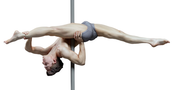 Acrobatic Exercises Poses Pole Dance Stock Photo 1061922851 | Shutterstock