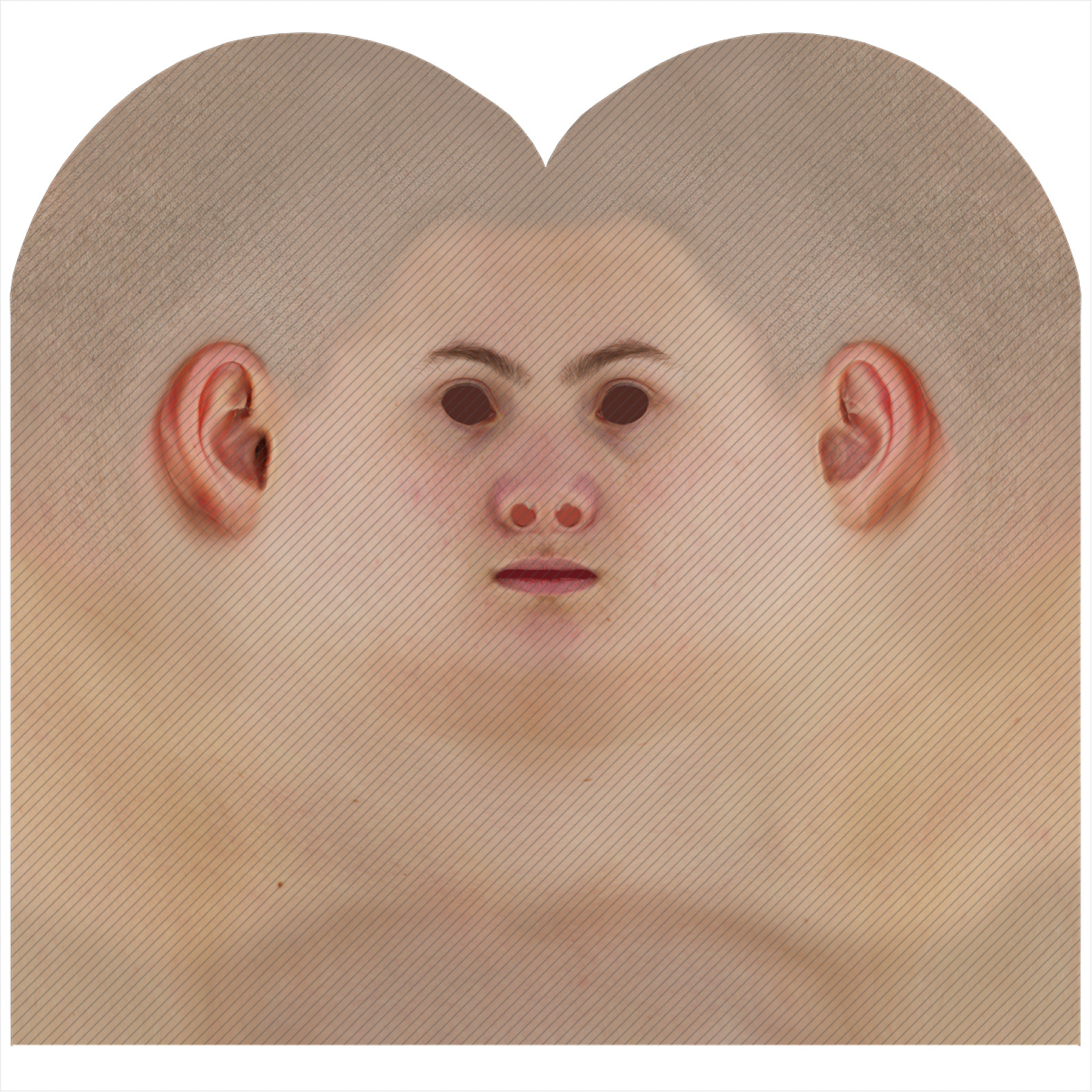 Female head texture map 14