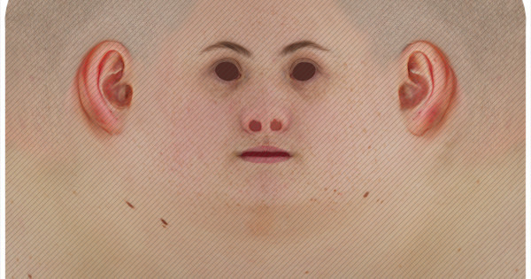 Female head texture map 07