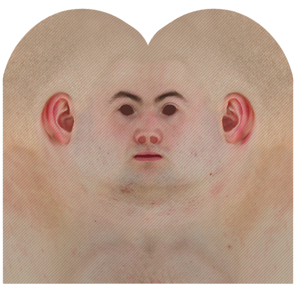 Male head texture map 010