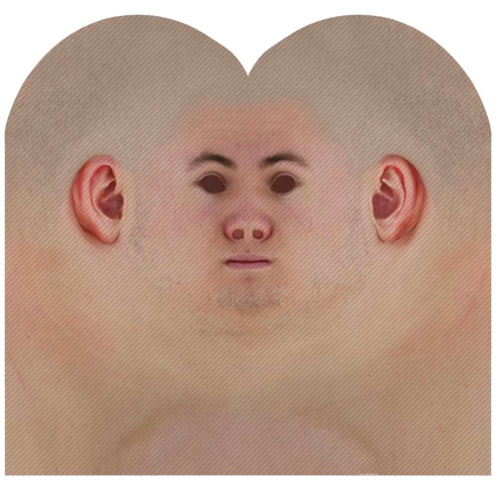 Male head texture map 03