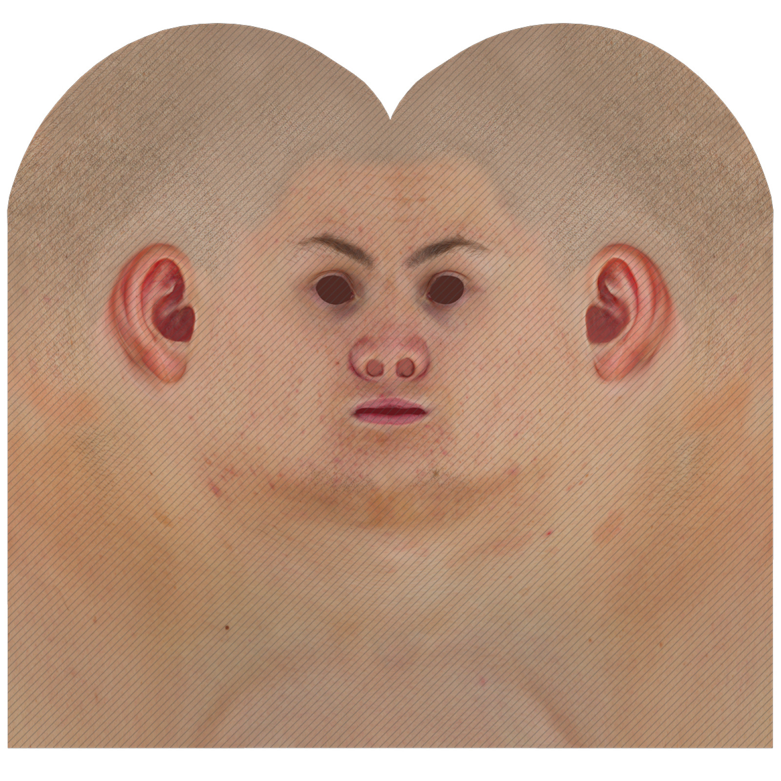 Male head texture map 07