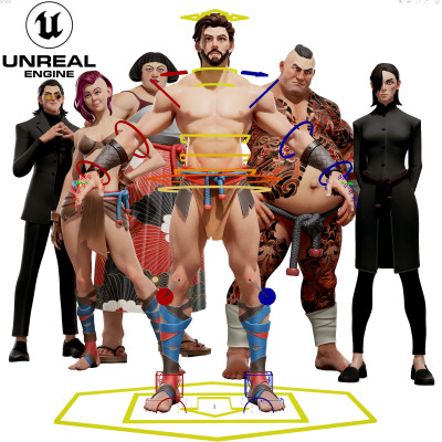 UE5 Rigged Characters - 6  x Bundle