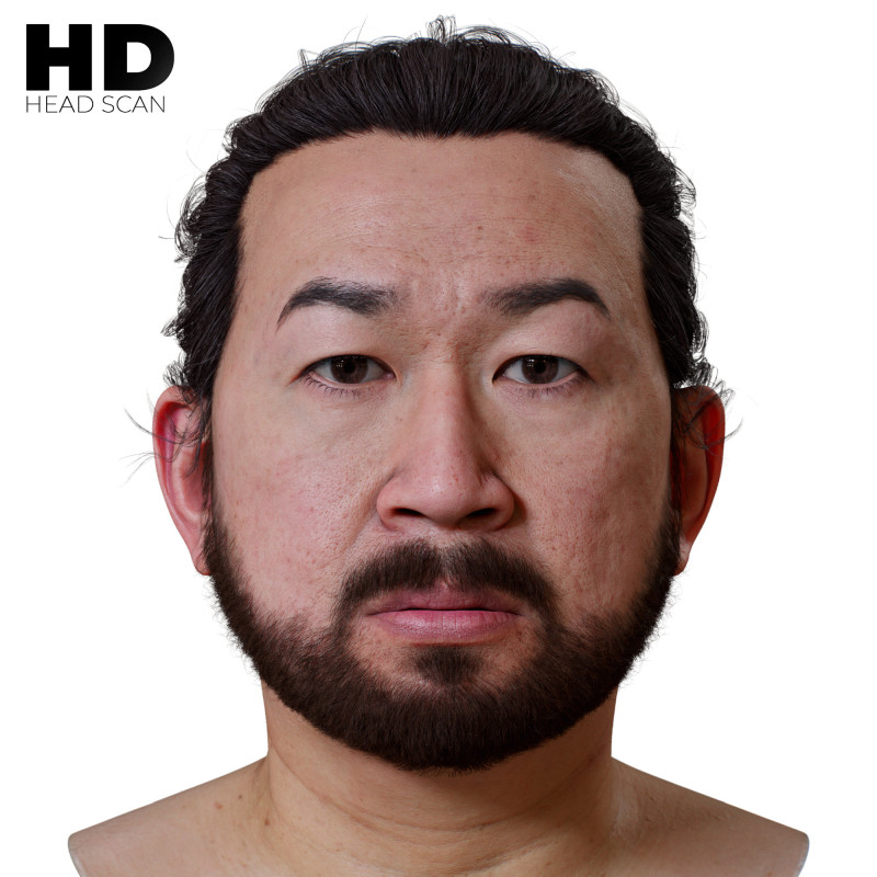 HD Male With Polygon Hair 05