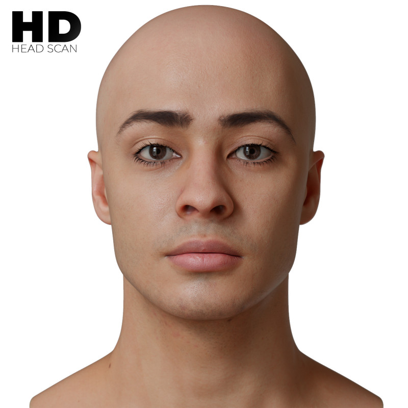 HD Male 3D Head Model 56