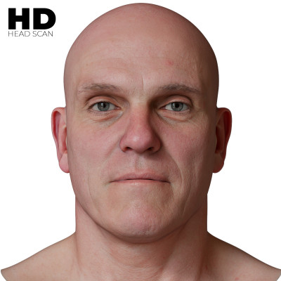 HD Male 3D Head Model 57