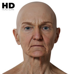 HD Female Head Model 04