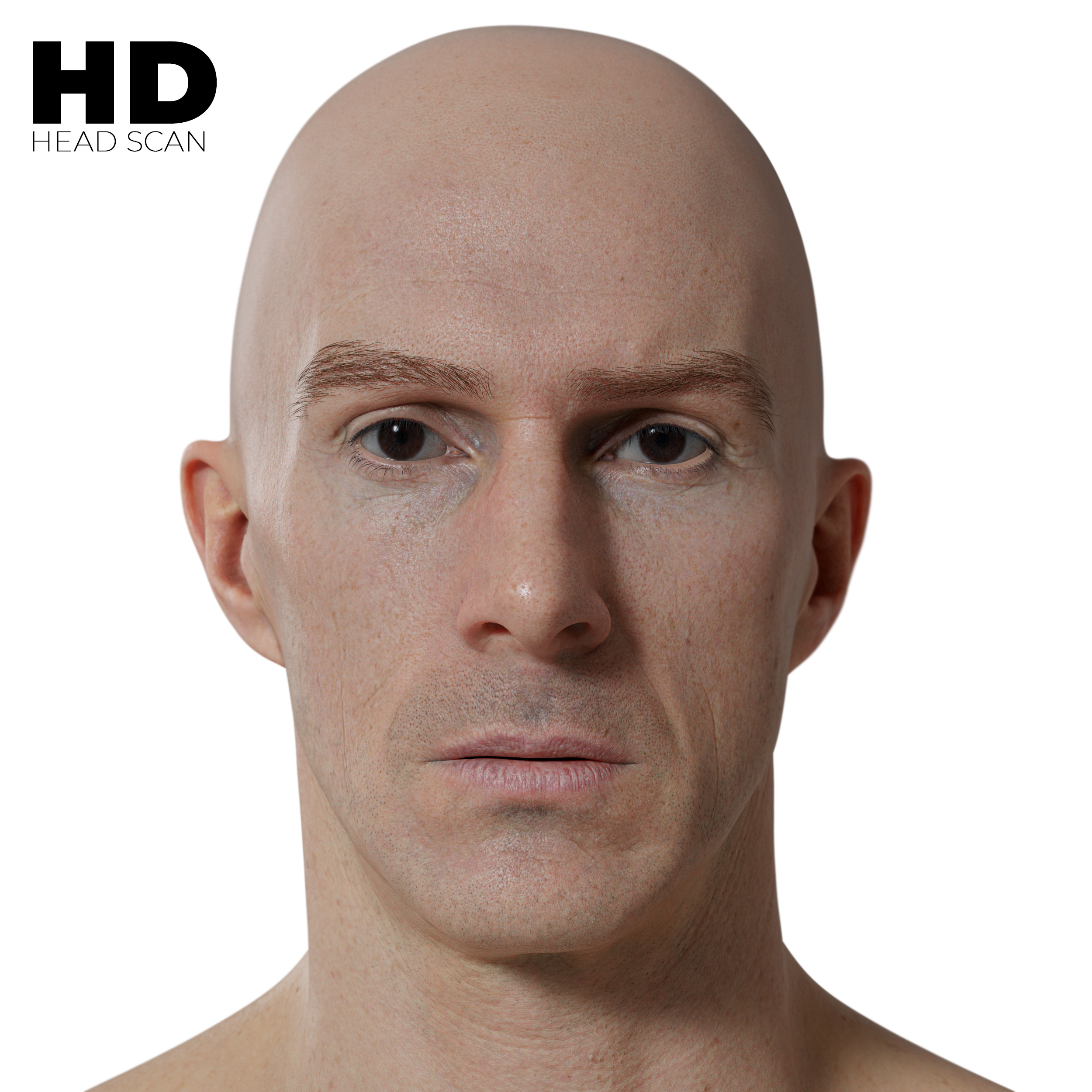 HD Male Head Model 06