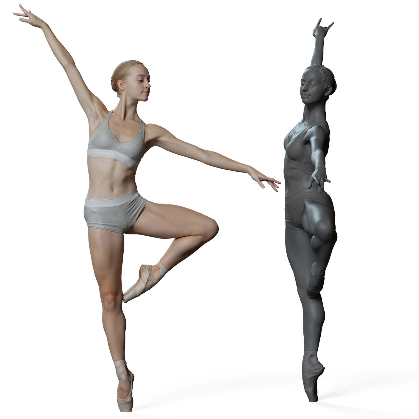 Ballet dancer poses at grunge wall, dancing studio Stock Photo - Alamy