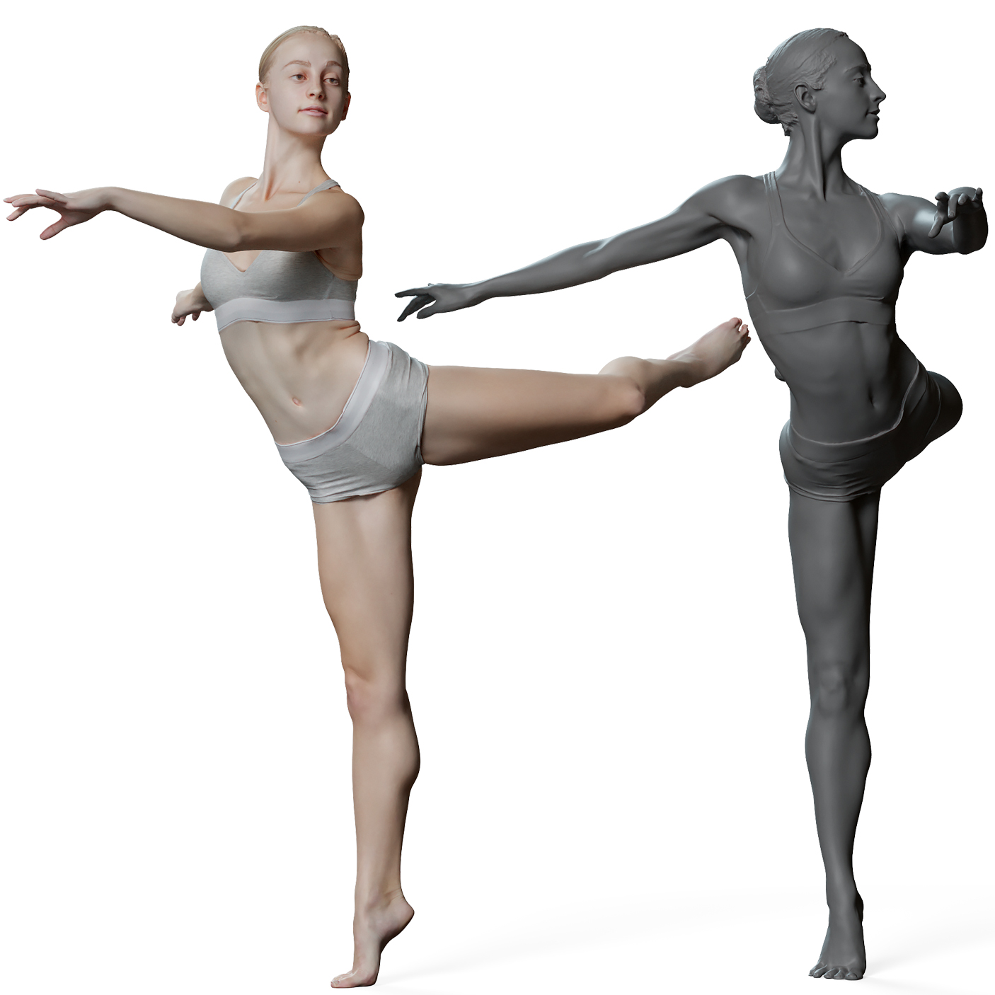 Set of ballerinas in different poses dancing Vector Image
