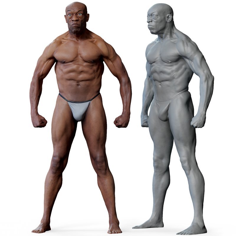 Male 01 Anatomy Reference Pose 014