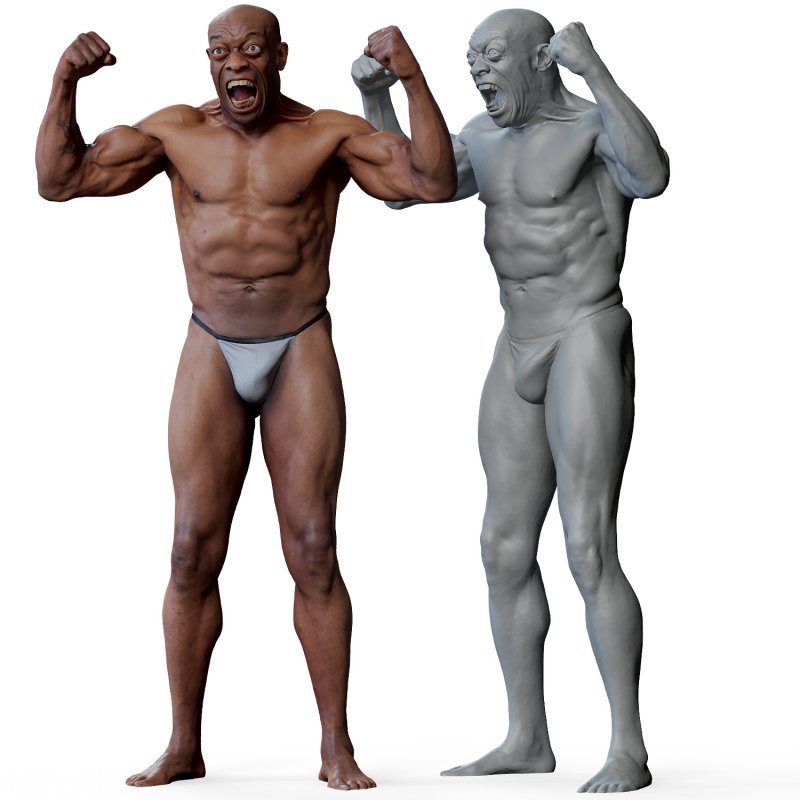 Male 01 Anatomy Reference Pose 020