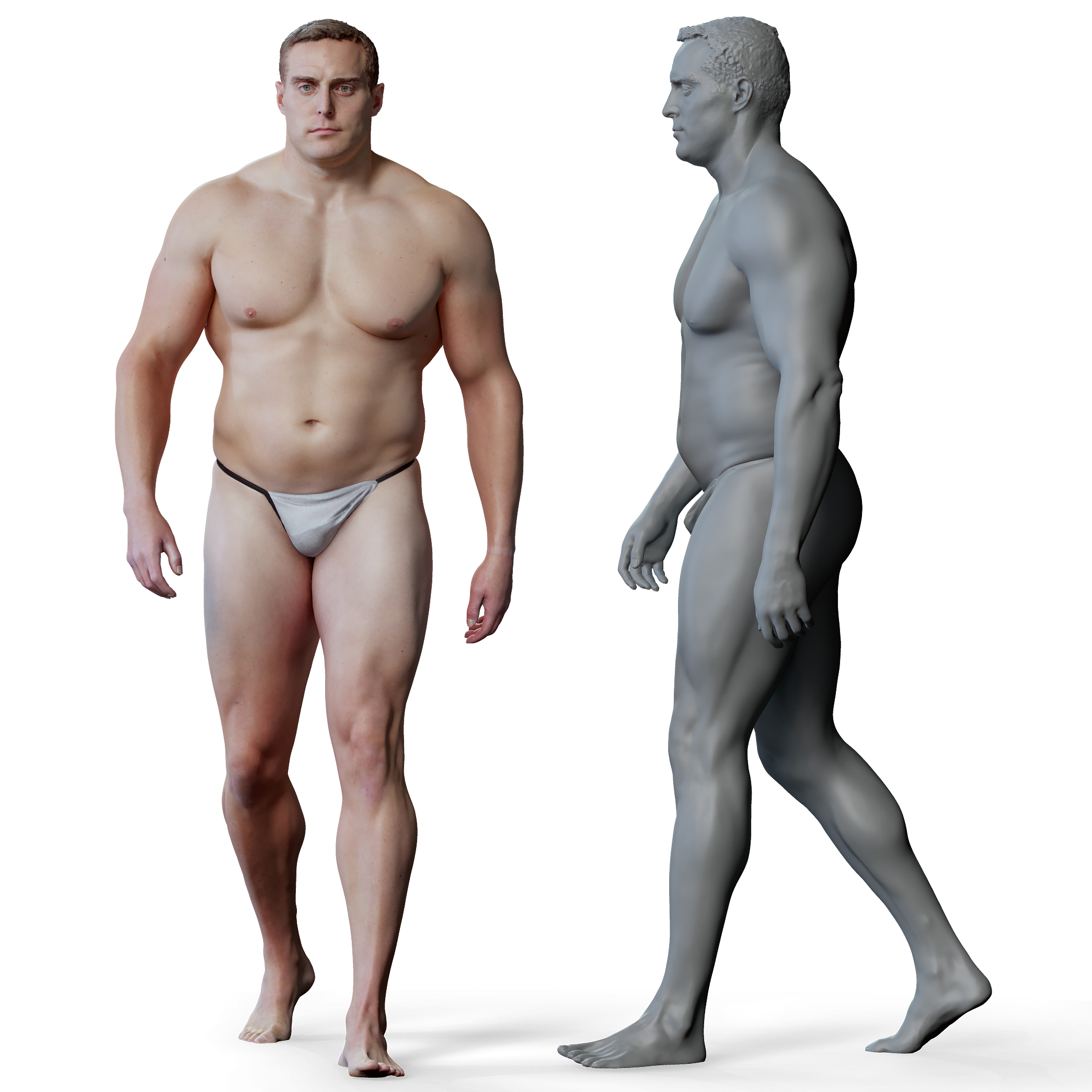 Reference for male back pose in art on Craiyon