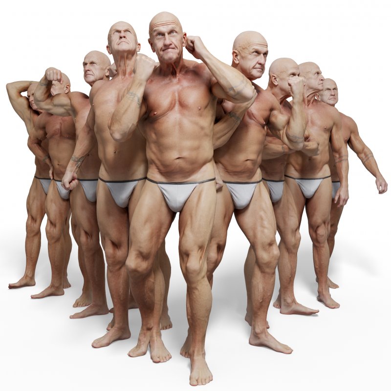 Male 05 Anatomy Reference Pose Pack 
