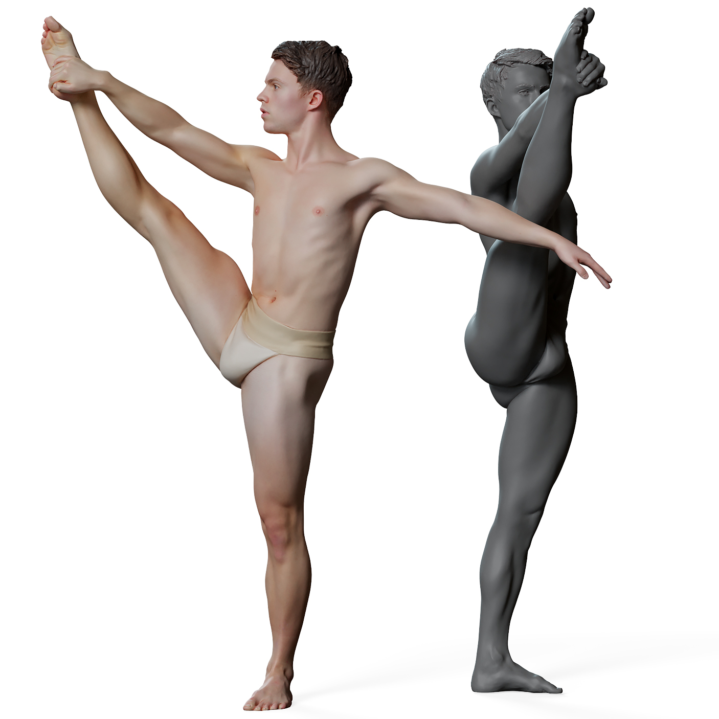 Young Male Dancer Posing Over Grey Stock Photo 72114631 | Shutterstock