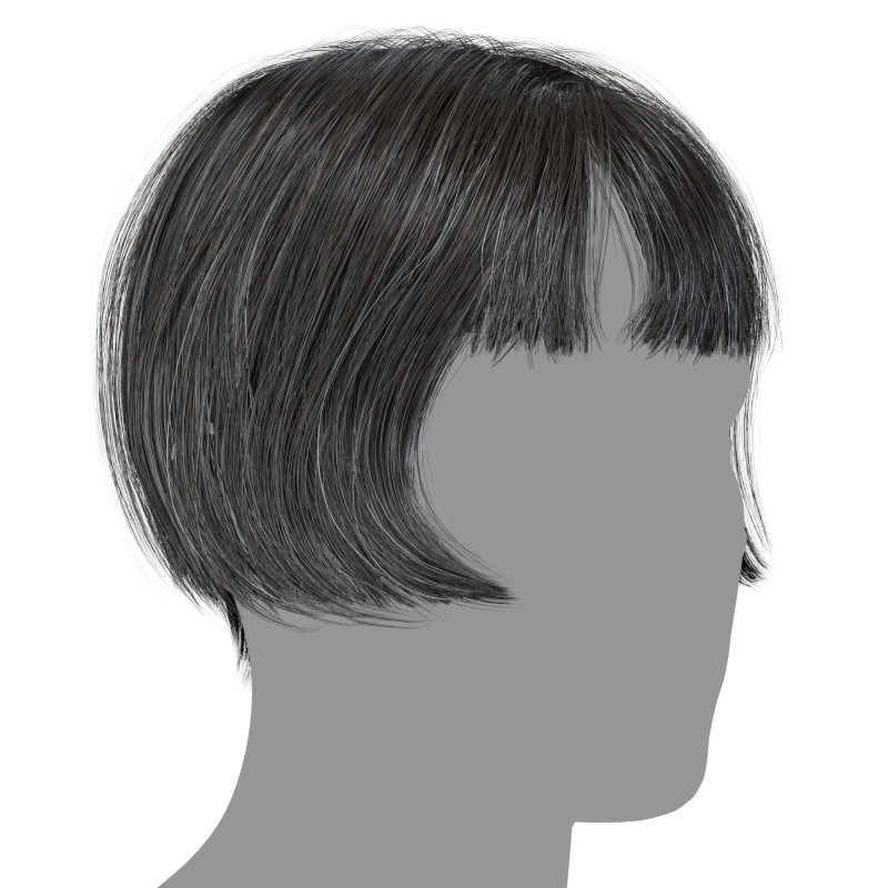 Flapper hair realtime polygon hair download