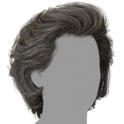 Realtime Hair - Mature Swept Back