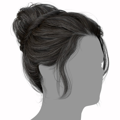 Realtime Hair - Messy Bun