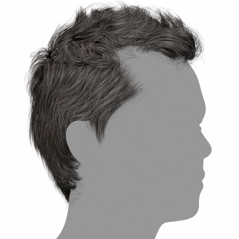 receding hair realtime polygon hair download