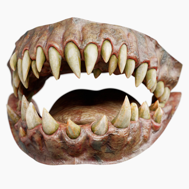 Realistic 3D Sharp Monster Teeth - Includes Blender and Marmoset Scenes