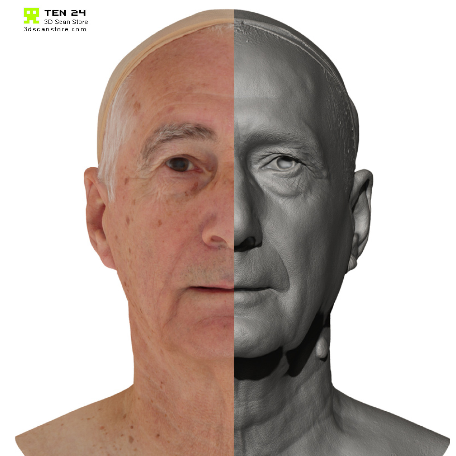 Male Head 3d models - Cleaned| From 3d scans by 3dscanstore