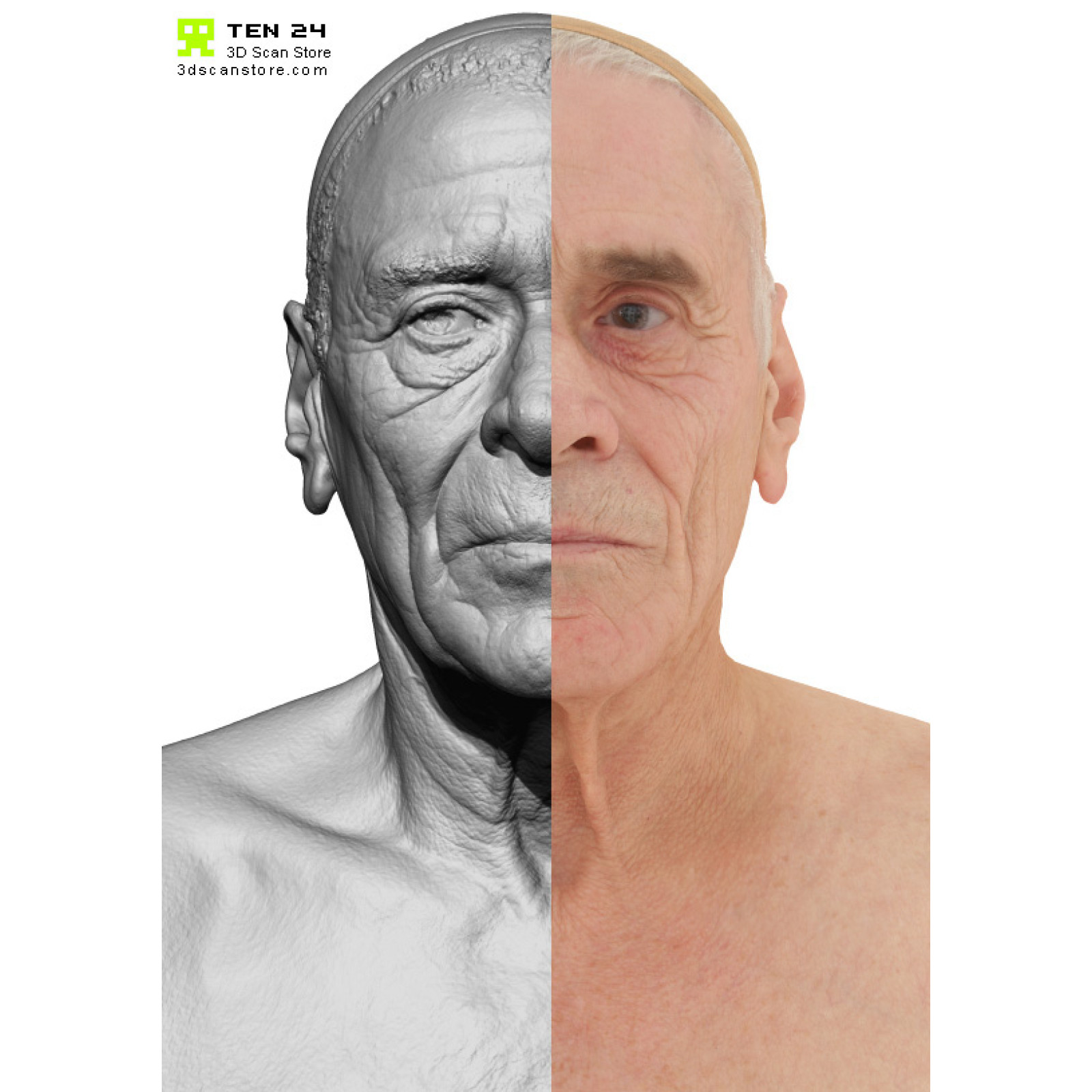 Male Head 3d models - Cleaned| From 3d scans by 3dscanstore