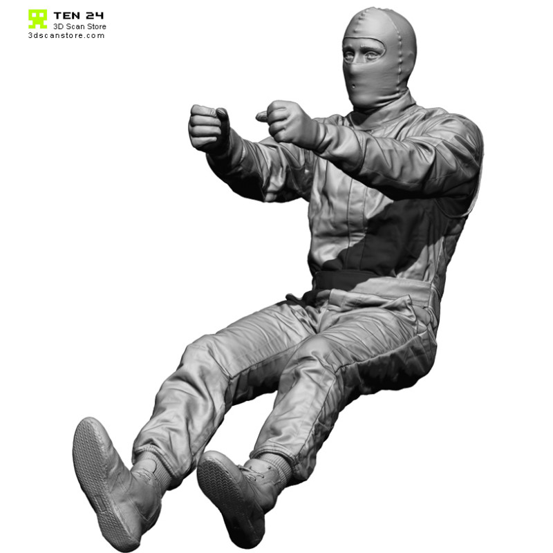 Male Racing Driver Seated Pose
