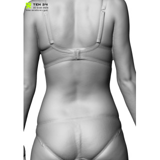 Woman in Pink Fitness Suit in A-Pose 407 3D Model by deep3dstudio