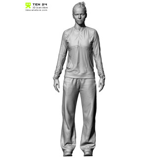 Shaded Female 04 Pose 07 fitness 3d scan