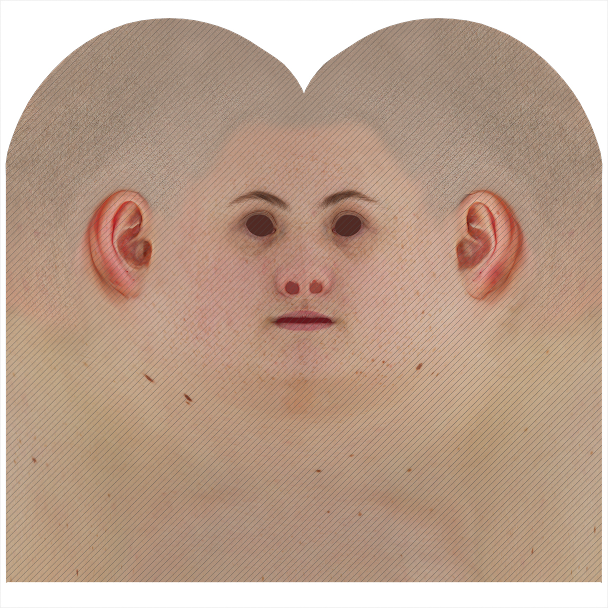 Female head texture map 07