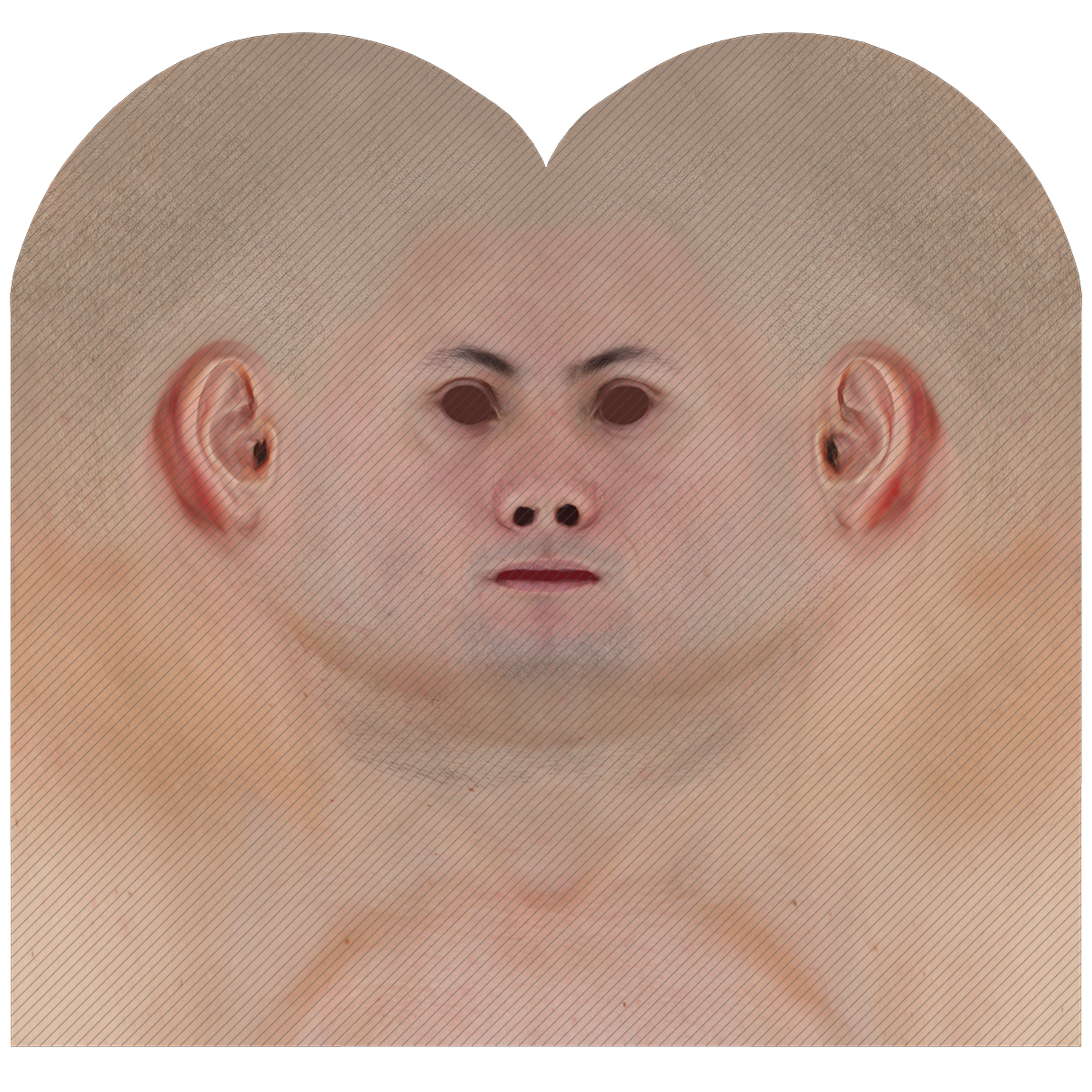 Male head texture map 24