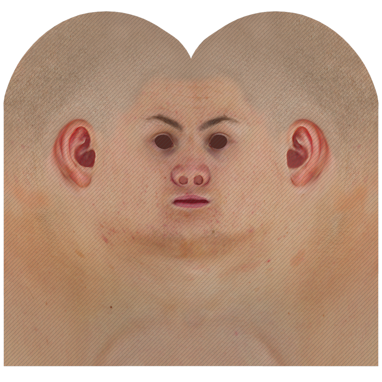 Male head texture map 07