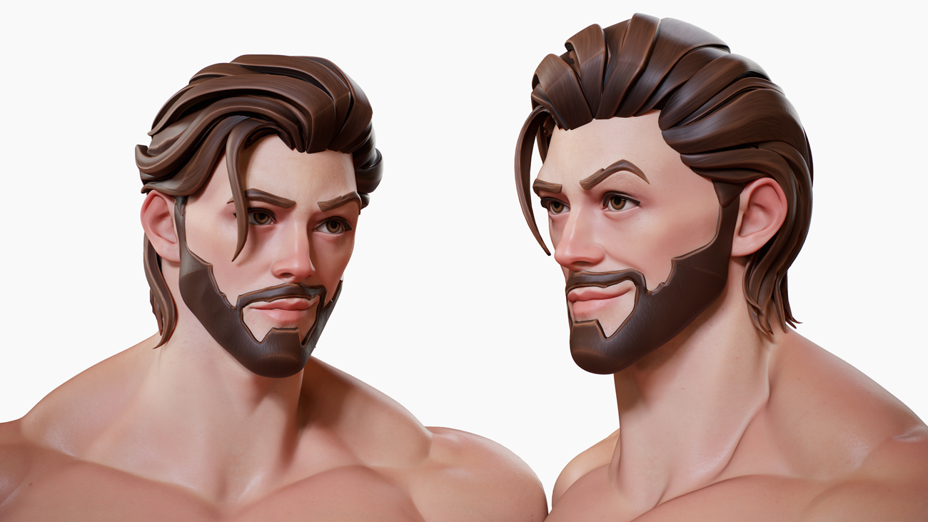 Stylised character head model download