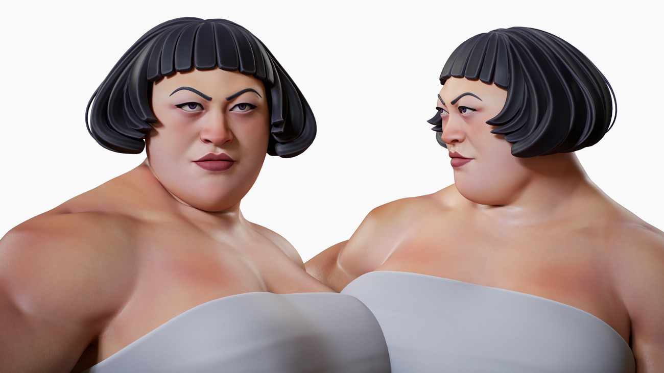 Stylised character head model download
