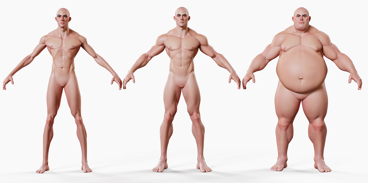 Download Male base mesh model