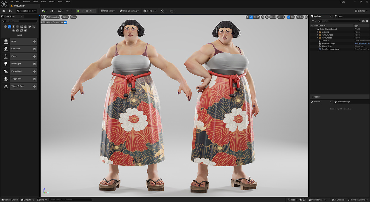 Download rigged unreal Engine 5.4 character